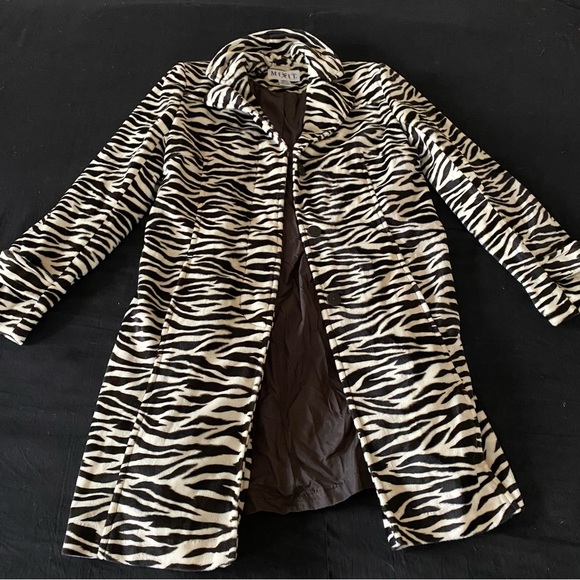Mixit Jackets & Blazers - Vintage Zebra Animal Print Coat Jacket 1980s